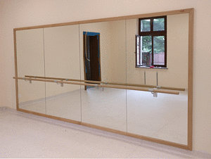 Ballet spejl til vægmontering